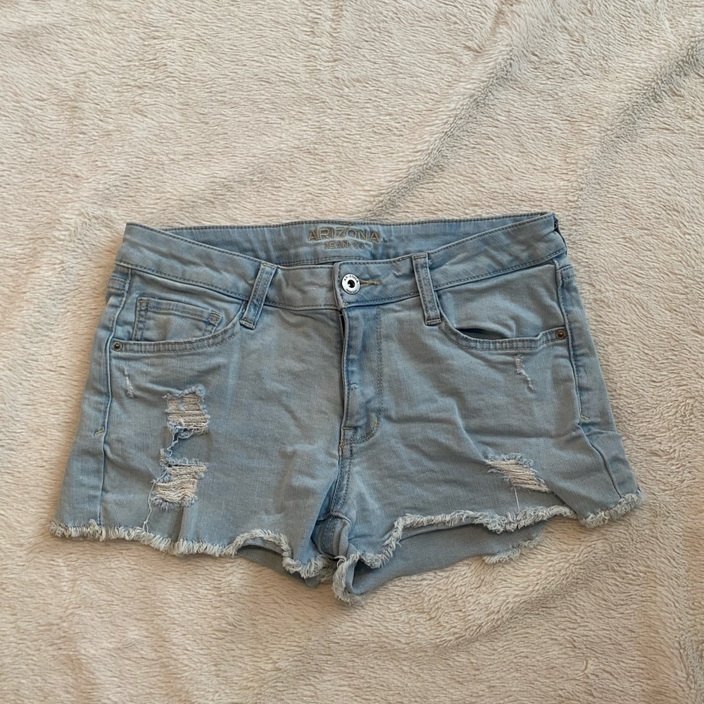 White Wash Jean Shorts